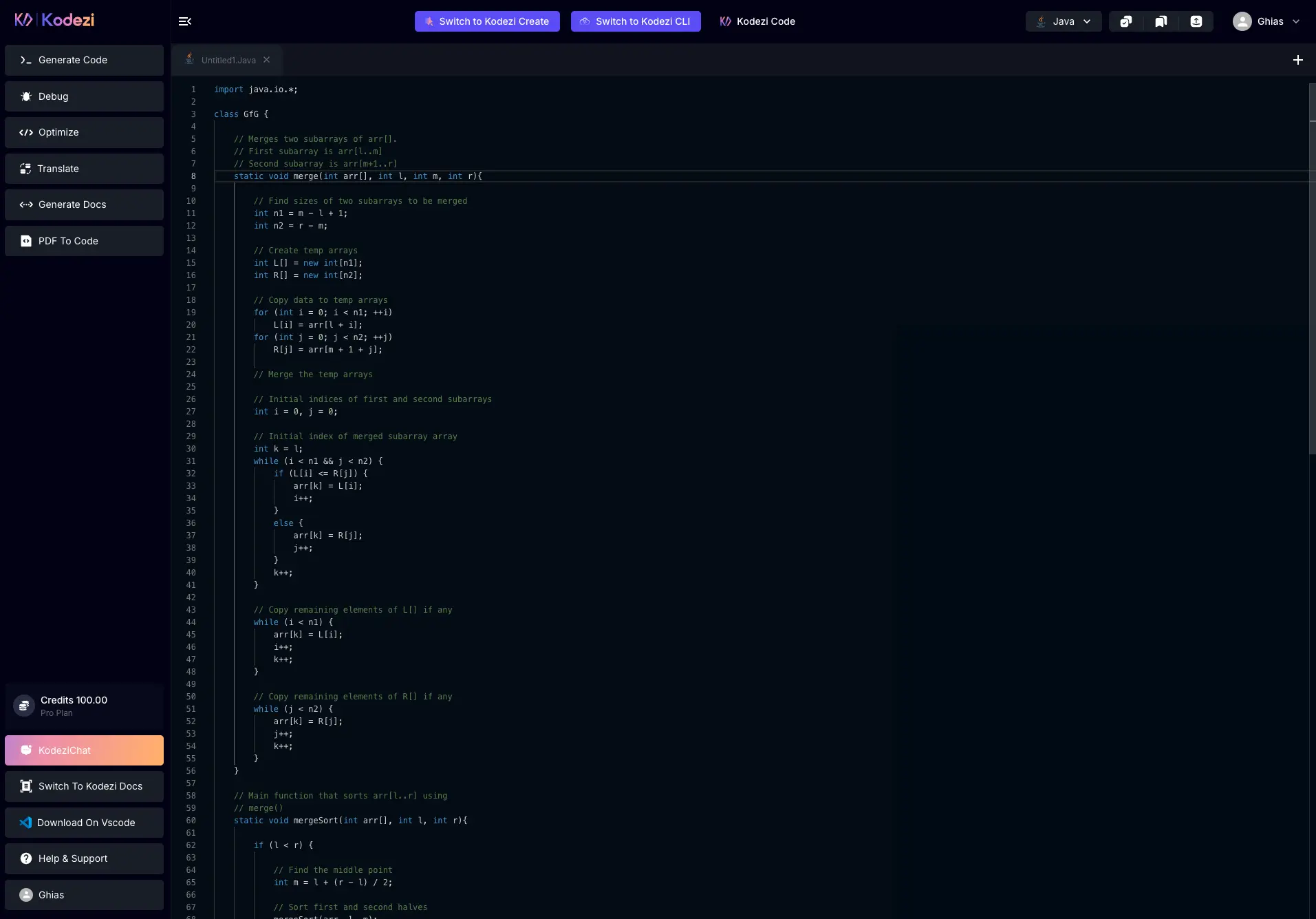 Kodezi screenshot 2