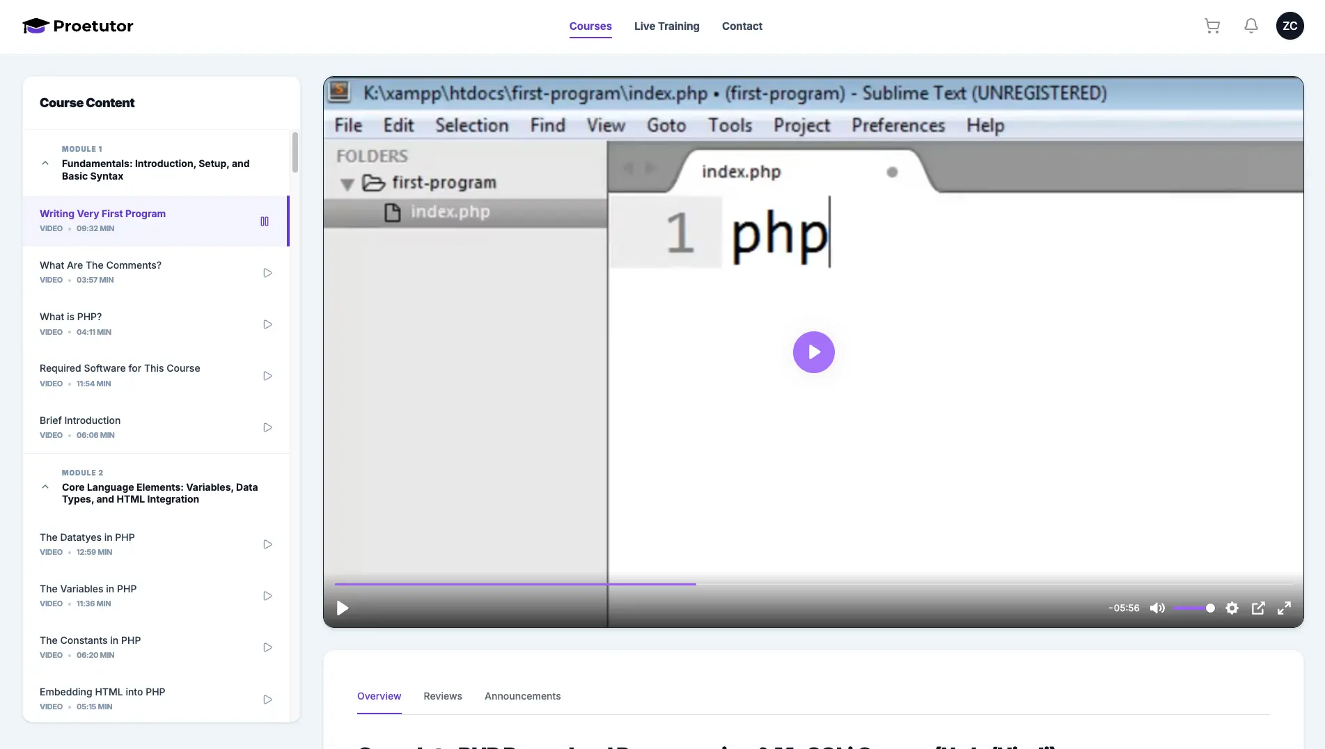 Proetutor screenshot 6